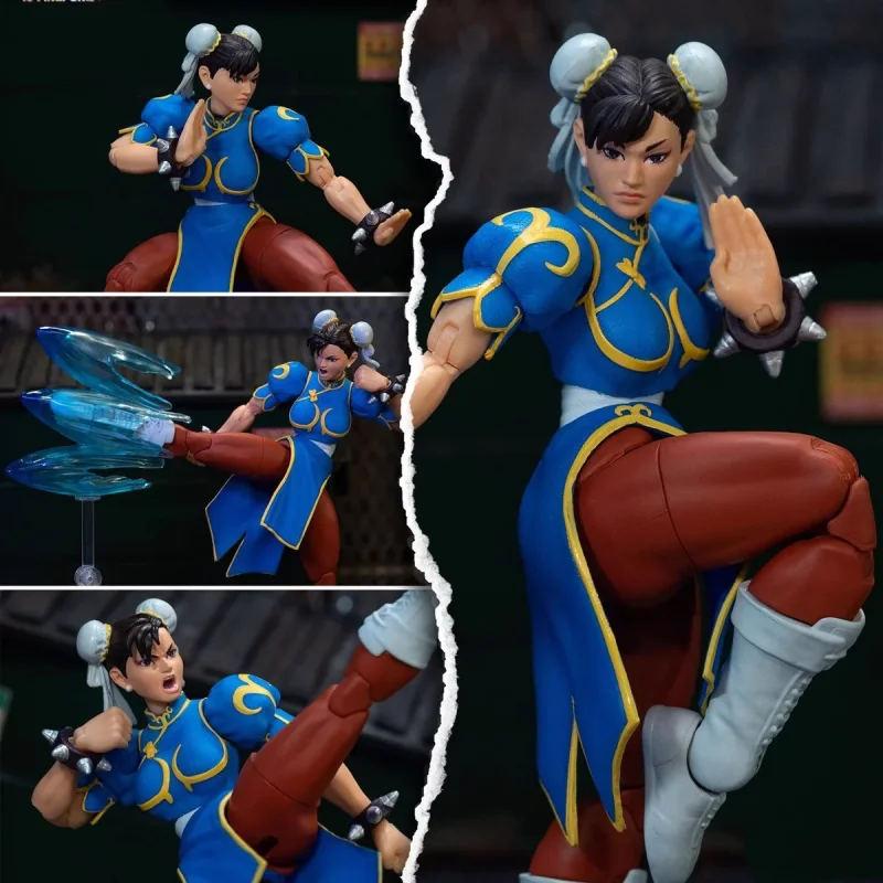 

1/12 Jada Chunli Action Figure Ultra Street Fighter Ii The Final Challengers Anime Figure Red Blue Collection Model Birthday Toy