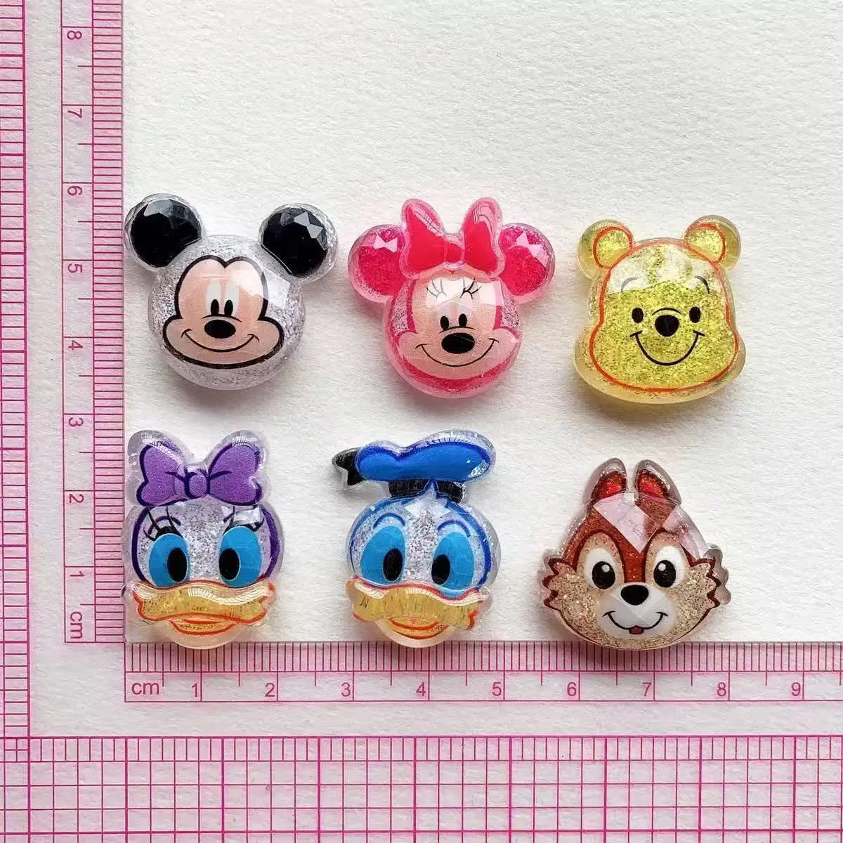 

6 шт., Disney, Микки Маус, Дональд Дак, чип, смола, блестящая поверхность, игрушка, чехол для телефона «сделай сам», шпилька для камеры, украшение для друга, подарок на день рождения