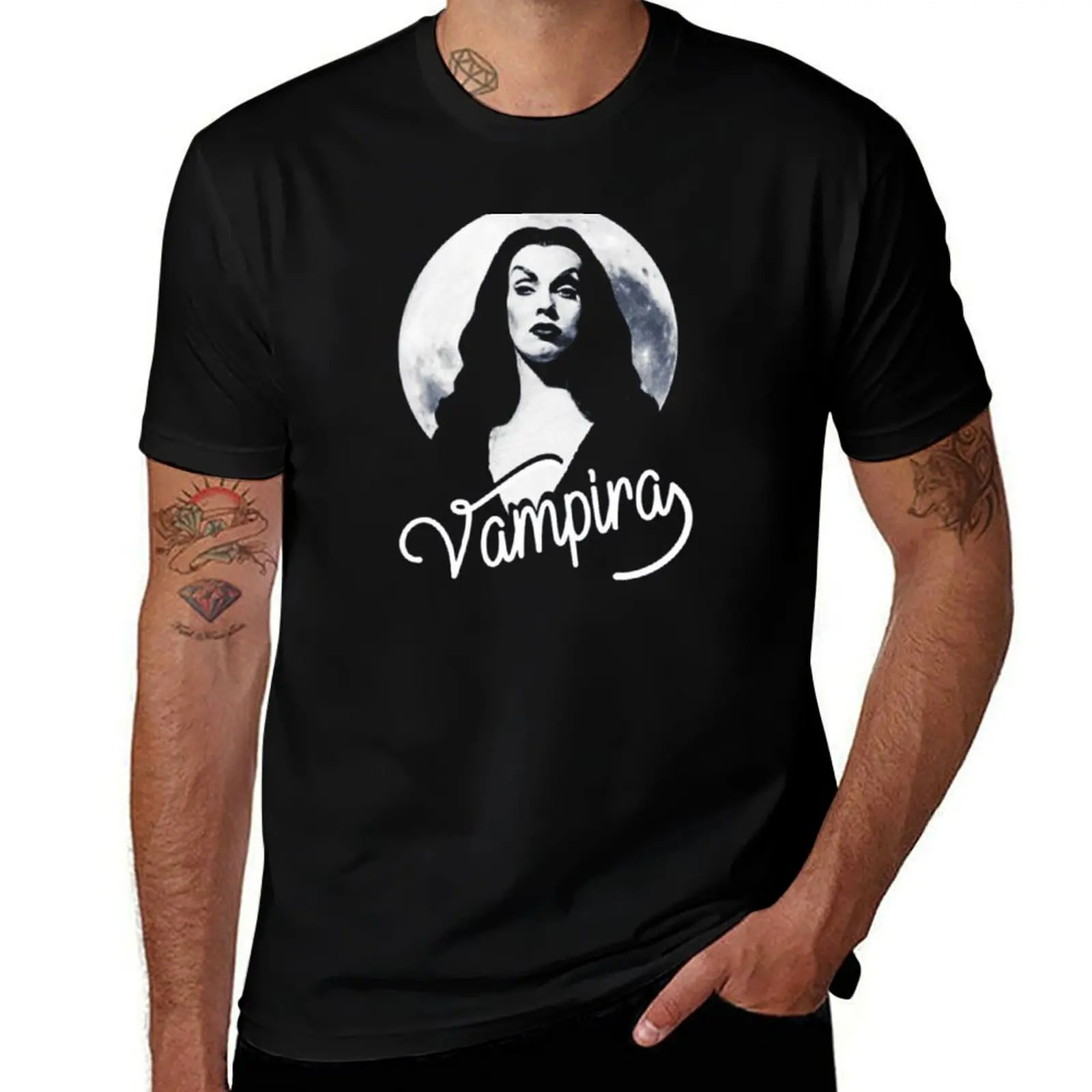 VAMPIRA MOONLIGHT T-Shirt Trendy Print Short Sleeve T-Shirt