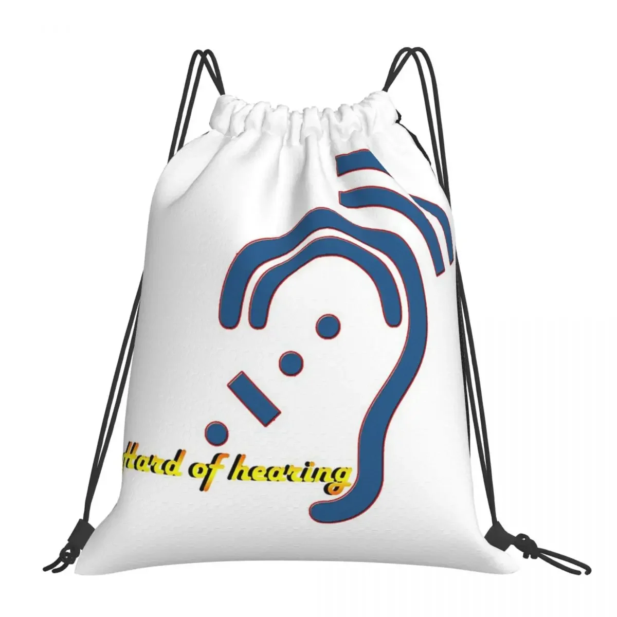 

Hard Of Hearing-hearing Impaired Backpacks Portable Drawstring Bags Drawstring Bundle Pocket Sports Bag BookBag Travel School