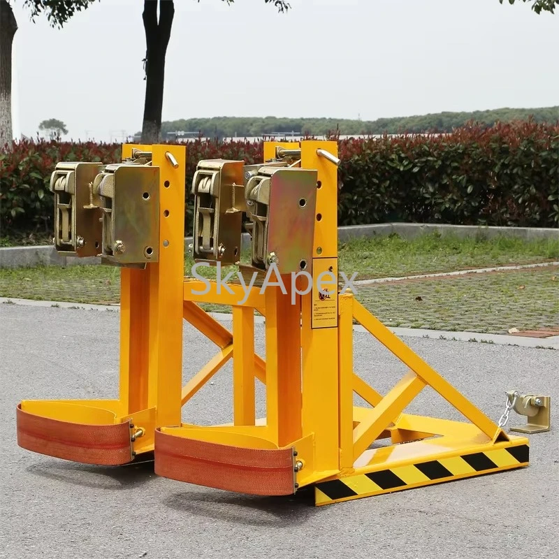 Fixed Drum Clamp Forklift Attachment Barrel Clamp Attachment for Barrel Handling Secure Vertical Grab for 55 Gallon Barrels Safe