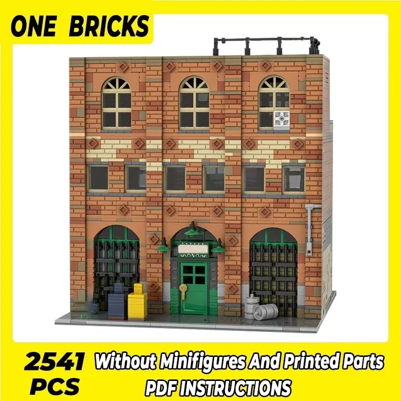 مدينة شارع عرض نموذج Moc قوالب بناء الفيلم الشهير حانة التكنولوجيا وحدات كتل هدايا عيد الميلاد اللعب لتقوم بها بنفسك مجموعات الجمعية