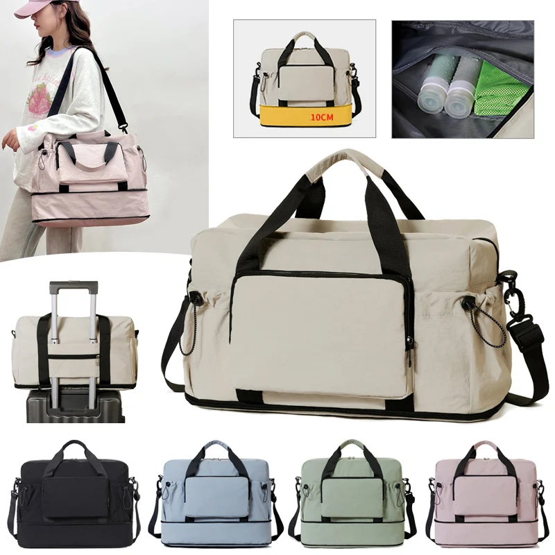 

Fitness Bag Dry Wet Separation Sport Handbag Scalable Large Travel Luggage Portable Shoulder Bag Multifunction Gym Crossbody Bag