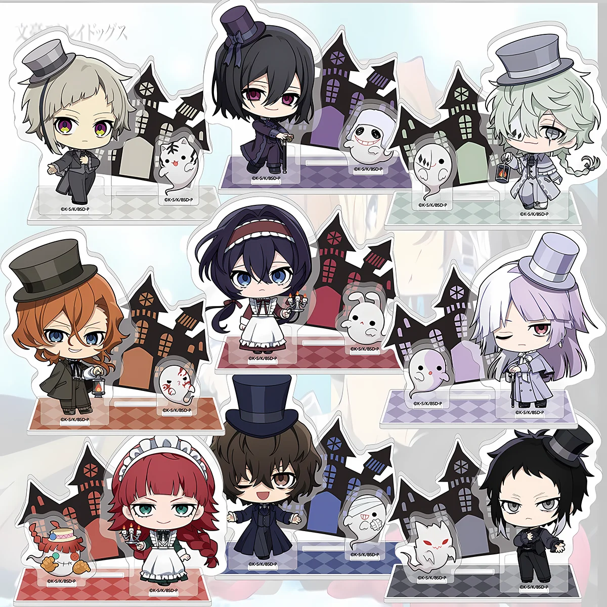 Anime Bungo Stray Dogs 10cm Double Accessories Acrylic Stand, Dazai Osamu, Mother's Day Decor for Desktop Keychain