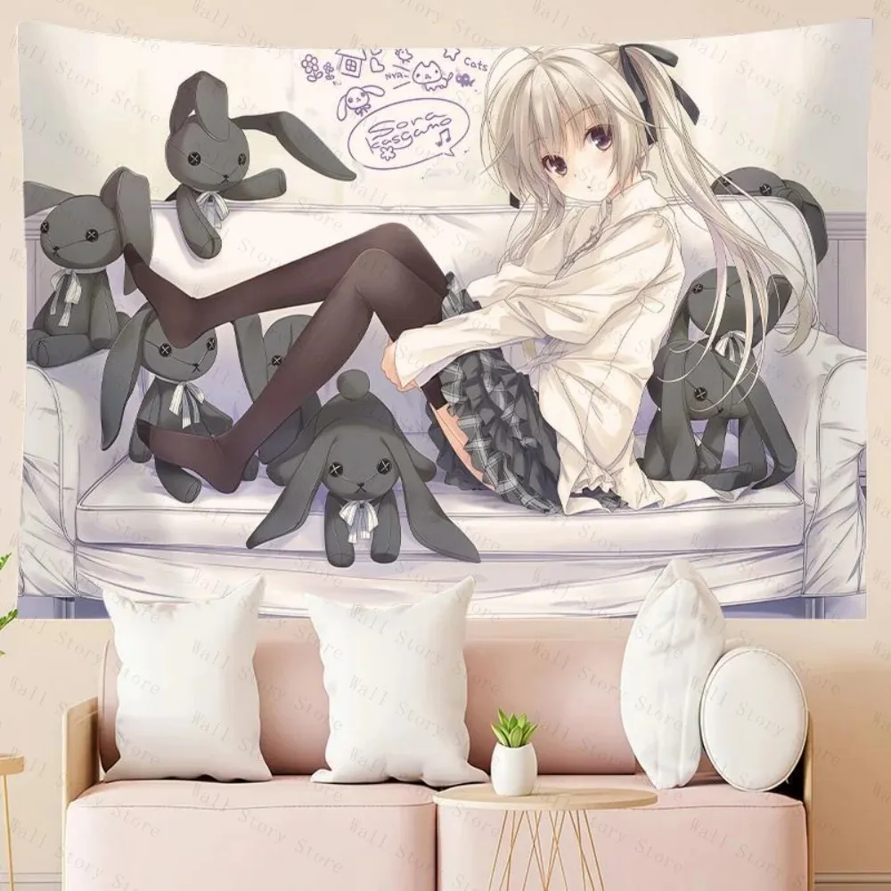 VIKAMA Anime Wall Hanging Tapestry, Kasugano Sora Bunny Girl Yosuga No Sora Kawaii Poster for Bedroom, Dorm, Living Room Decor