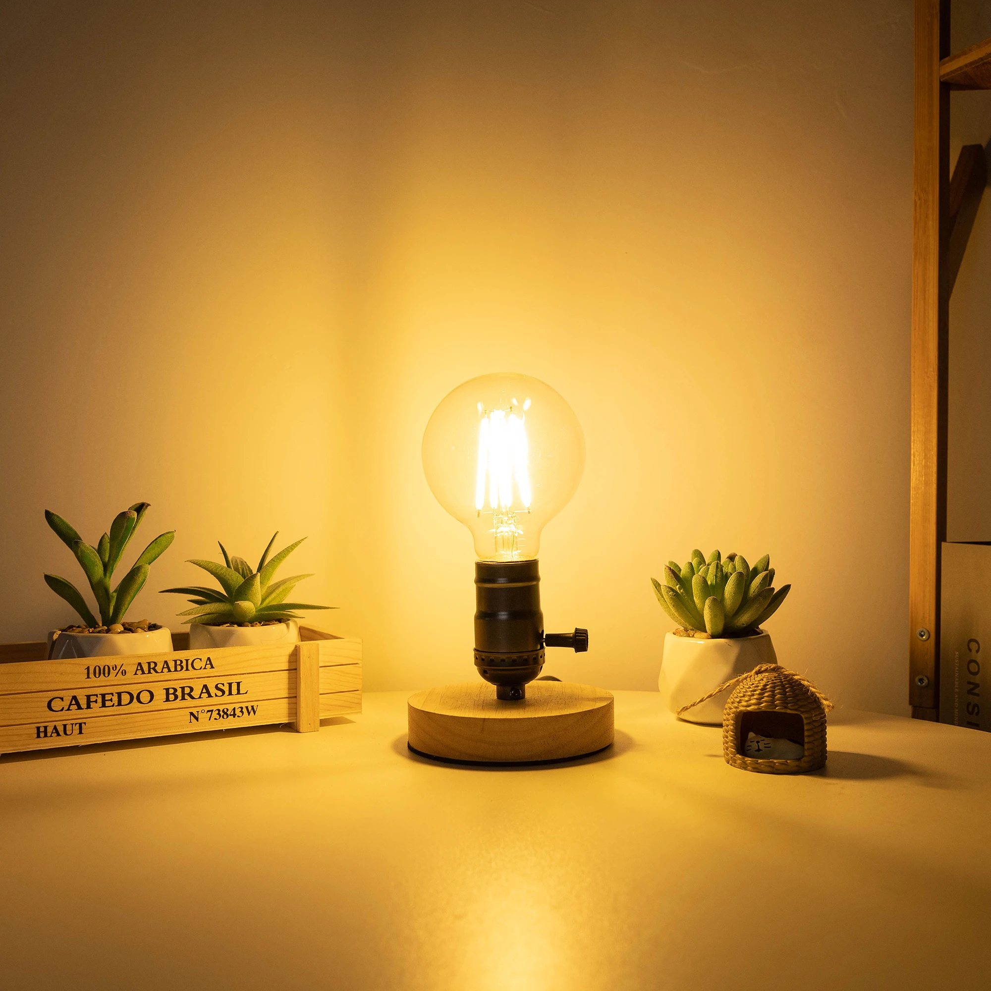 12V Low Voltage LED Light Bulb G80 24 Volt Edison Bulb 2700K 4500K E27 Base LED Bulbs for Off-Grid Solar Battery Systems RV Boat