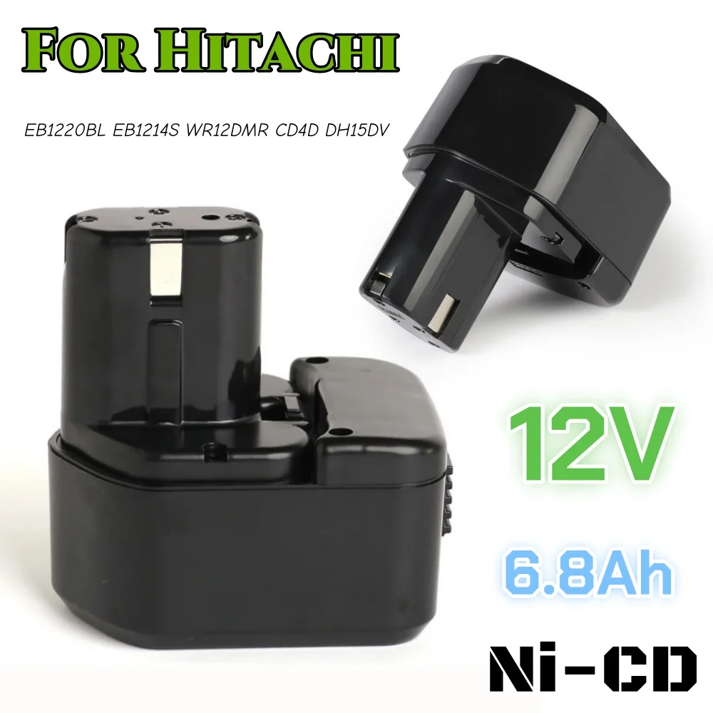 

Hitachi power tool battery 12V 6.8Ah NI-CD suitable screwdriver battery EB1212S EB1214S DS12DVF3 EB1220BL NiMH 12V WR12DMR