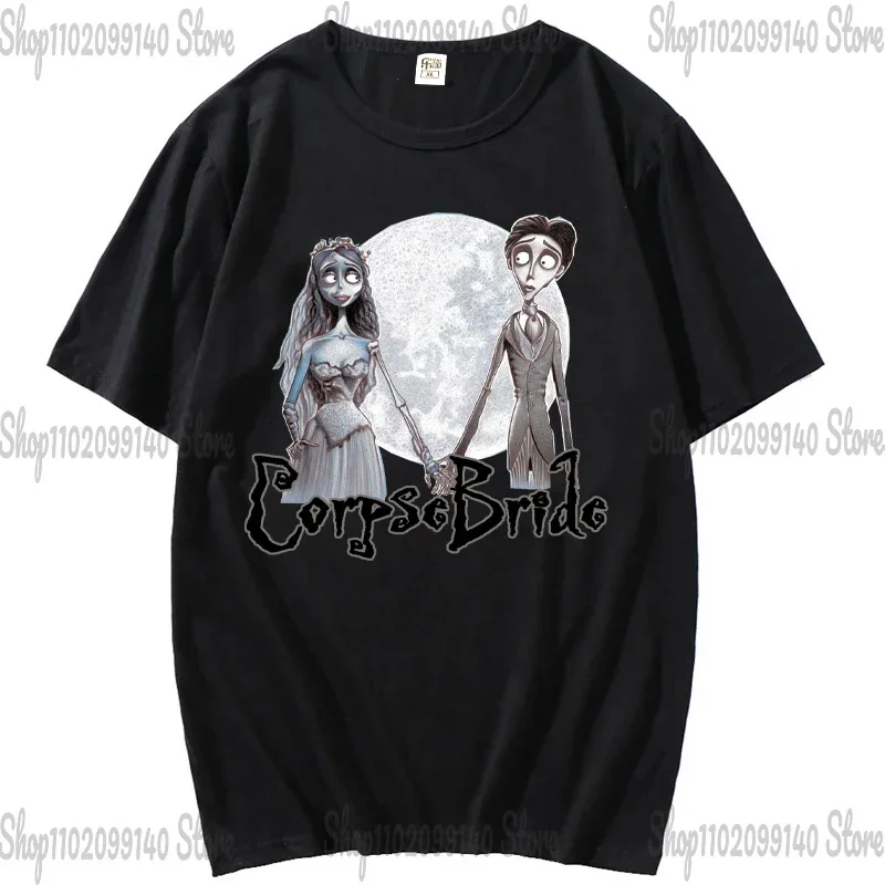 Gothic Movie Corpse Bride T Shirt For Men Trend Personality Tops Tee Shirts Printing T-shirt Short Sleeve Women Clothing