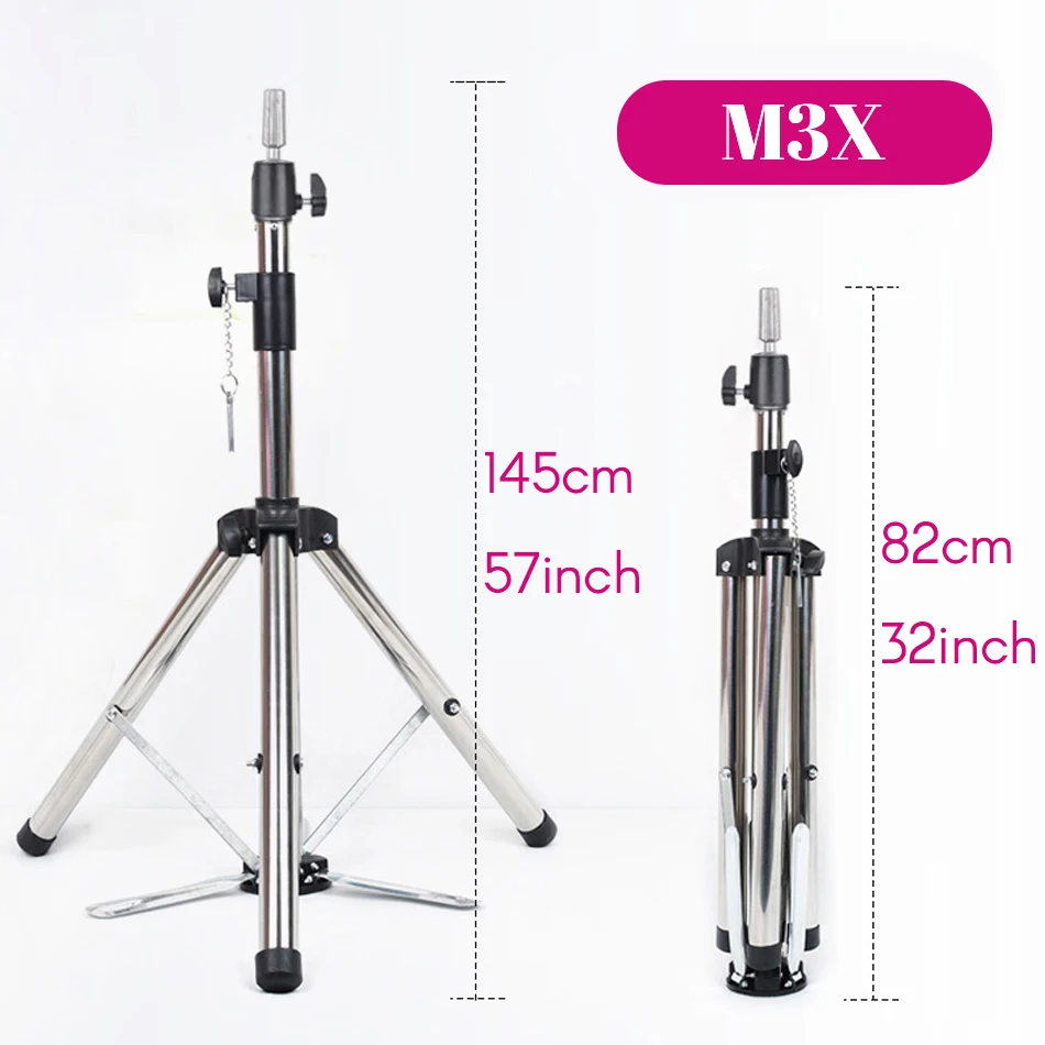 155Cm Mannequin Head Holder Tripod Stand For Hairdressers Salon Training Head Strong Adjustable Wig Stand Tripod For Wig Making image 3