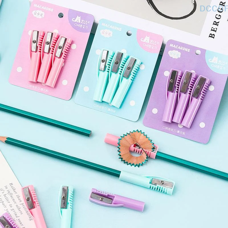 1/3PCS Multi-Functional Manual Pencil Sharpener With Protective Knife Cap Feature Portable Stationery For School Supplies