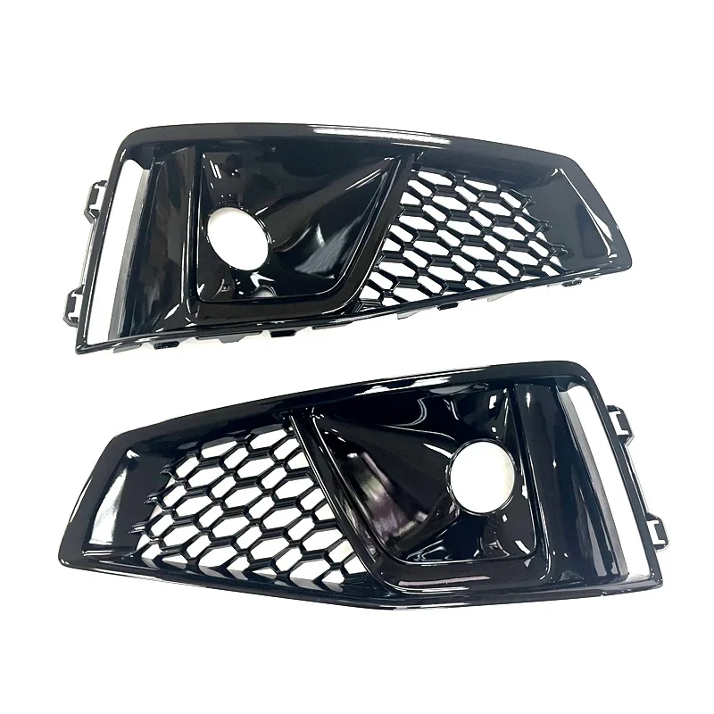 For 2019 Audi A4 Modification fog lamp frame Customization of S4 black matte fog lamp cover with penetrating holes.