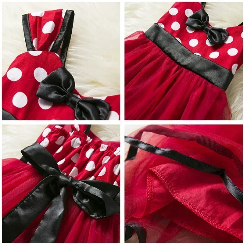 Cute Baby Girl Cartoon Minnie Mouse Dress Toddler Kids Birthday Party Cosplay Costume Children Halloween Easter Fancy Dress Up