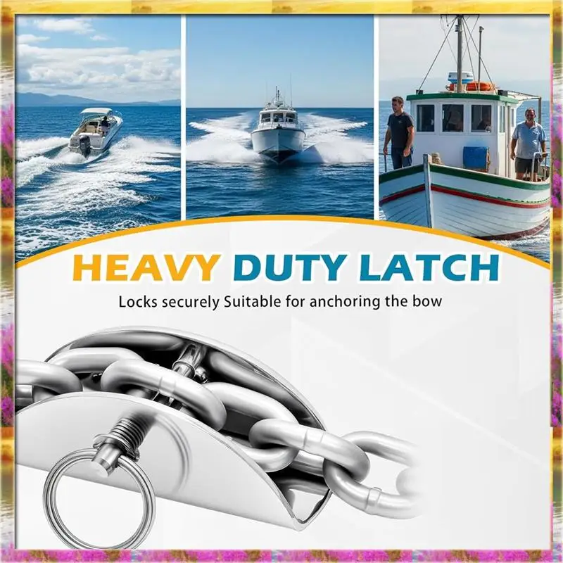 Must Have Steel Anchor Chain Lock Stopper Set Of 2 For Oar Row For Boat For Boat Marine Yacht 5/16