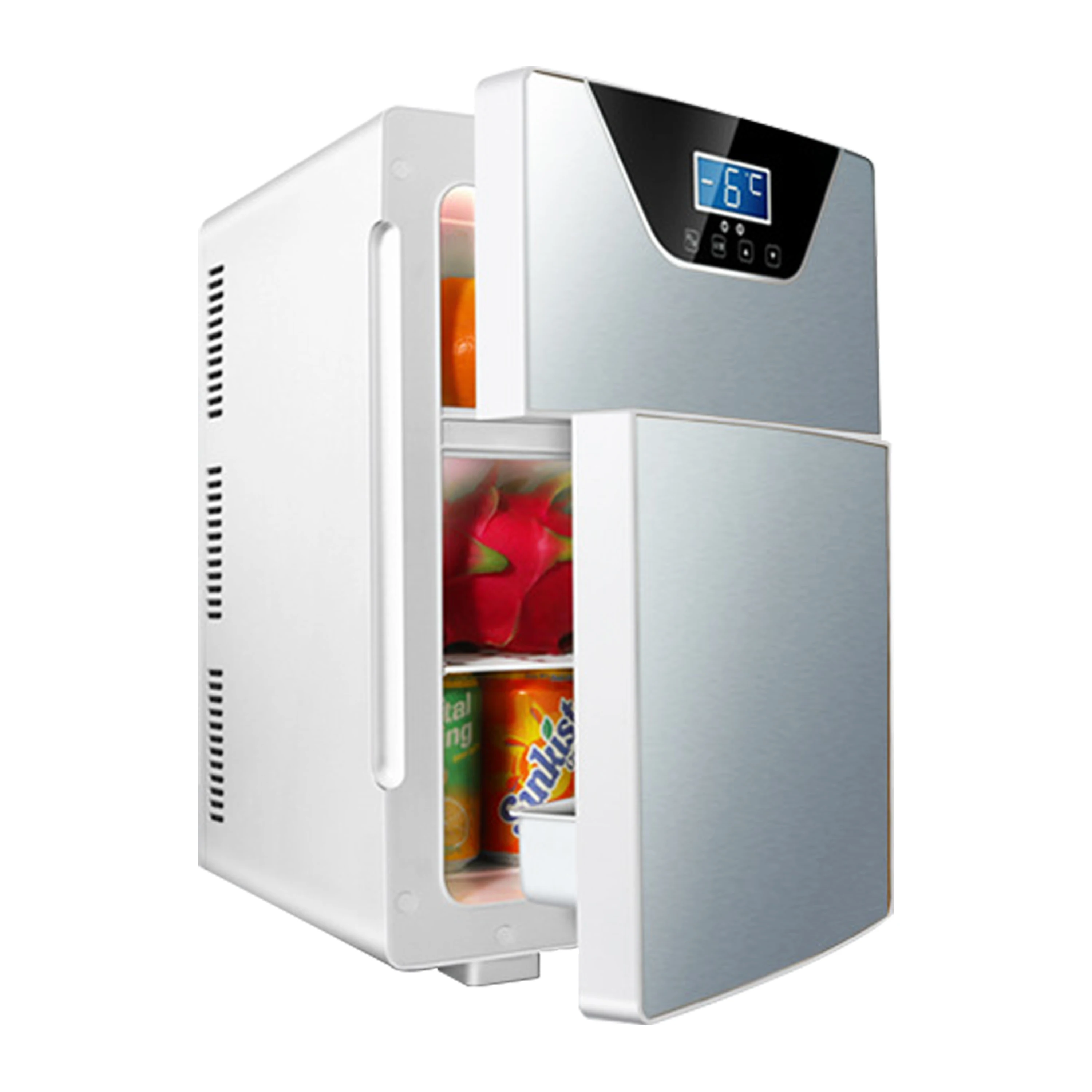 Rapid Refrigeration Wholesale Fridge Slide Portable 20L triple-core two-door Mini Car Refrigerator