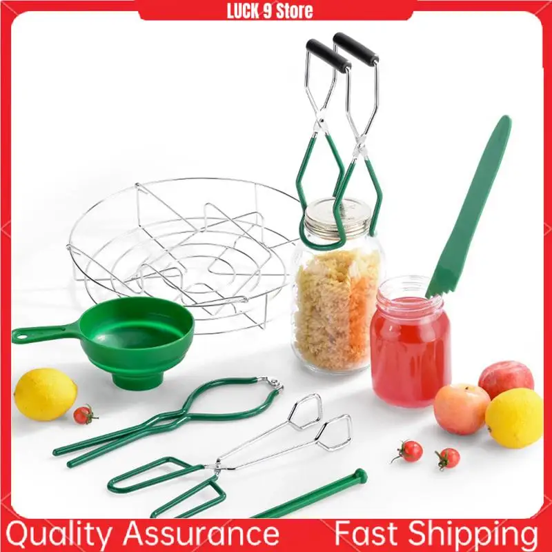 7Pcs Set Canning Tool Set,Pressure Canners For Canning,Home Canning Pot,Canning Lifter Tong,Canning Funnels Jar Red Easy Install