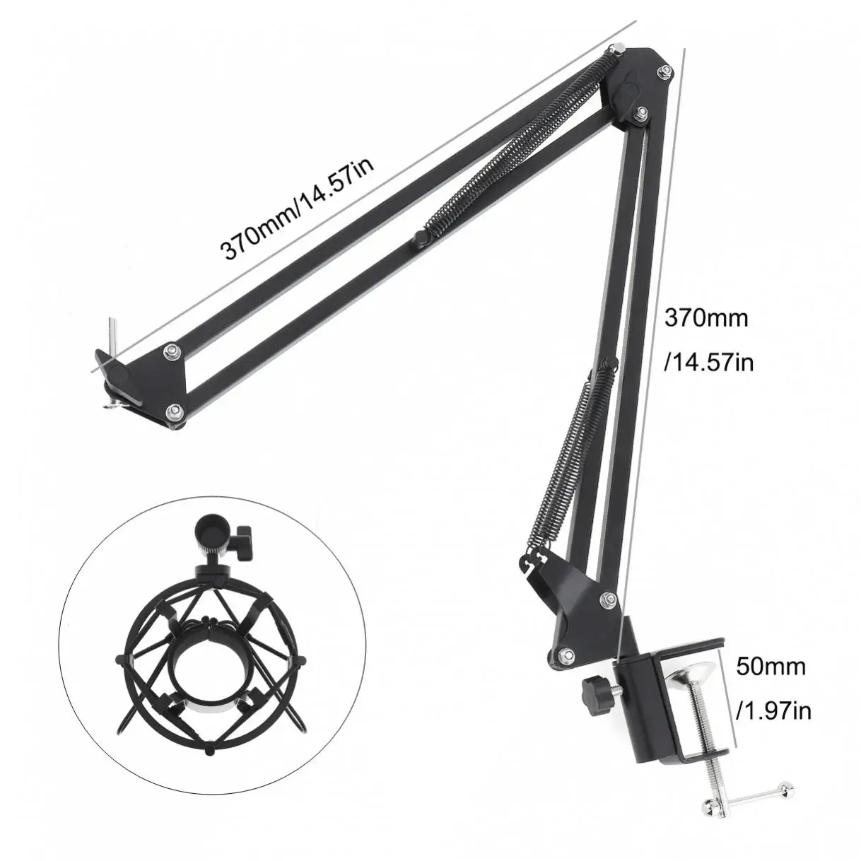 ميكروفون مكثف احترافي للكاريوكي BM 800 مع ذراع حامل وفلتر بوب لأجهزة الكمبيوتر / الاستوديو السلكي / المباشر