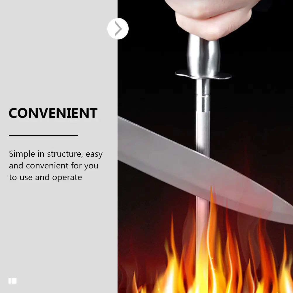 Premium Steel Honing Rod for Cutters Kitchen Sharpener Multi-Functional Sharpening Tool Fine Grain High Hardness Professional