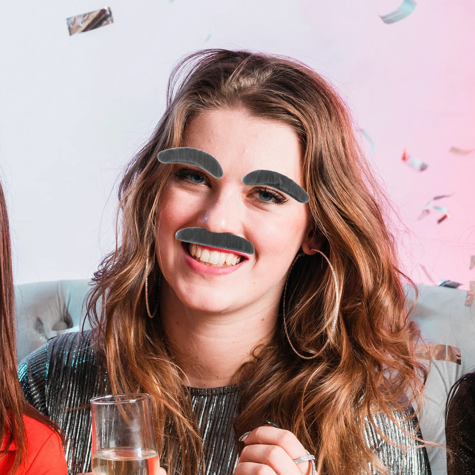 

1Set Realistic Fake Beard Mustache Eyebrow Halloween Cosplay Costume Party Accessories Adhesive Simulation Halloween Mustache