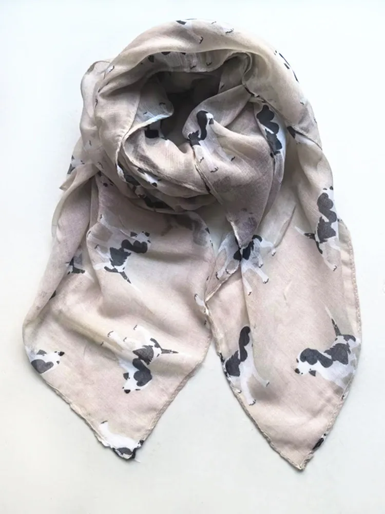 Fashion  foulard femme hijab Animal Dachshund Dog Print Scarf Pashmina Women Scarves Gift headscarf pañuelo cuello mujer