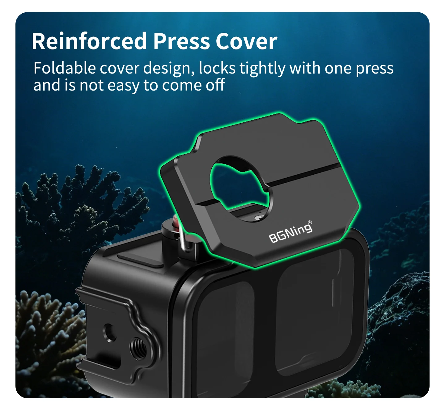 Unterwasser-Schnellverschluss Horizontaler Vertikaler Stativadapter Tauchgehäuse für DJI Osmo Nano Kamera 80M Wasserdichter Metallkäfig – Detail 6