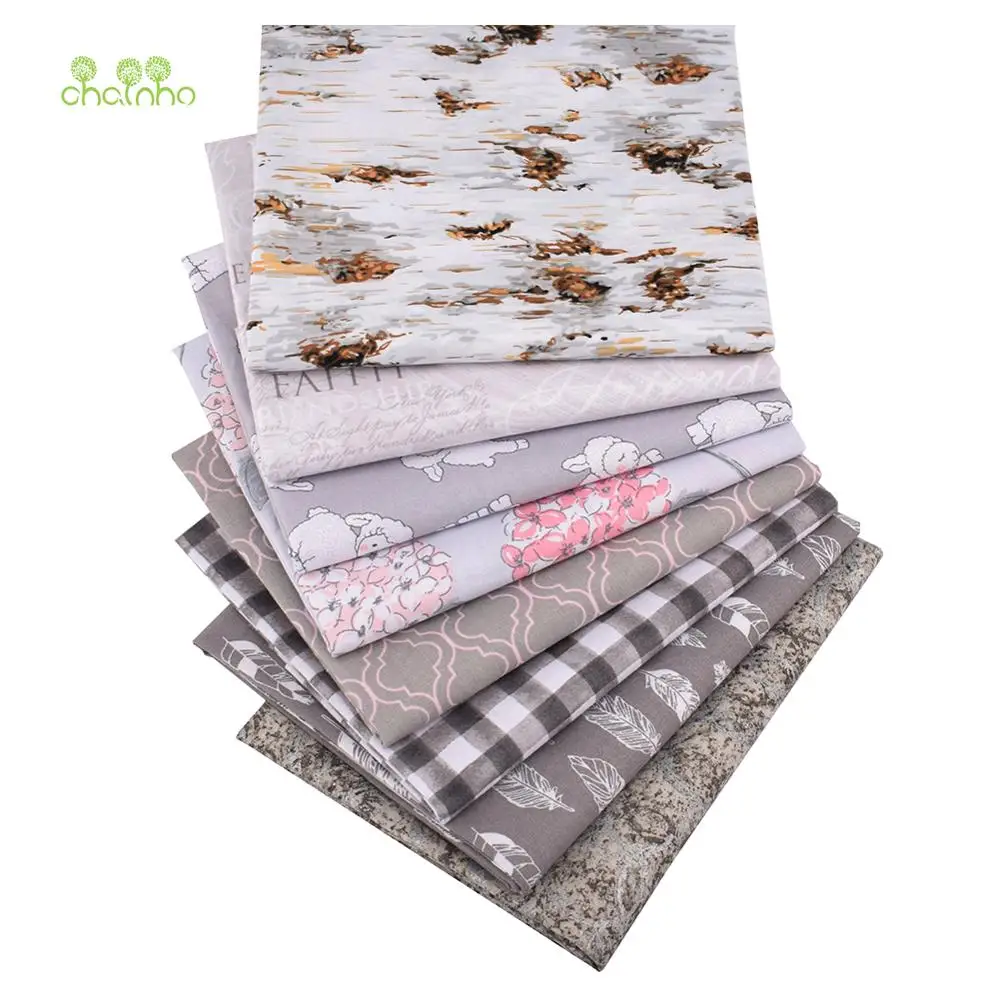 

Chainho, хлопчатобумажная ткань прямого плетения, материал для шитья ручной работы своими руками, лоскутная ткань, 8 бронзовых серий, 20x25 см/шт., 15CD7