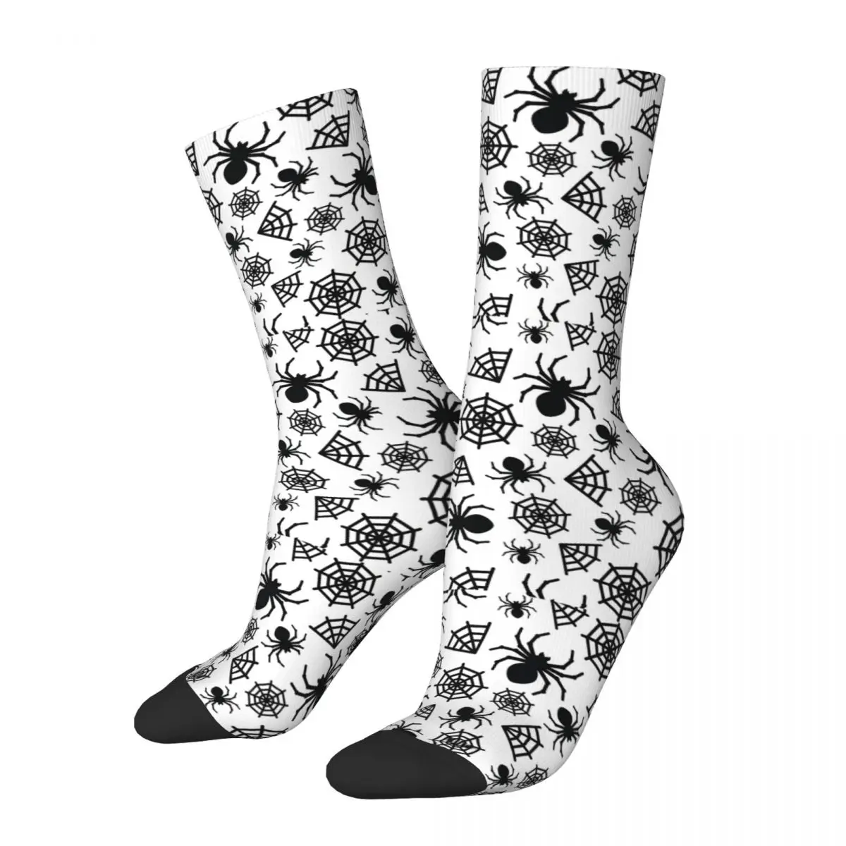 Halloween Spider And Spider Web Pattern Socks Male Mens Women Spring Stockings Printed