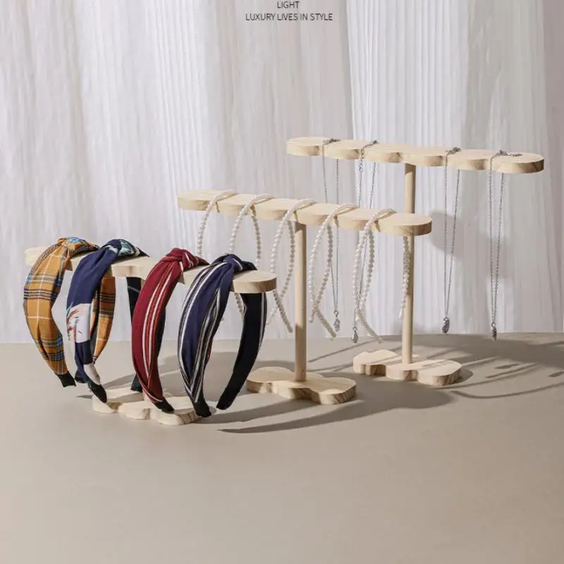 

Аксессуары для волос из цельного дерева, стеллаж для резинок для волос, резинки для волос, ожерелья, браслеты, органайзер для ювелирных изделий, полка для хранения, подставка