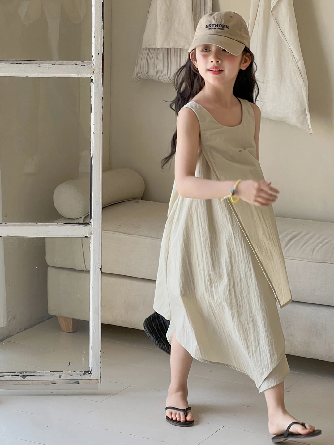 robe-gilet-sechage-rapide-style-princesse-pour-filles-vetements-d'Ete-2026-nouvelle-collection-pour-collegiennes-jupe-midi-unique-et-magnifique