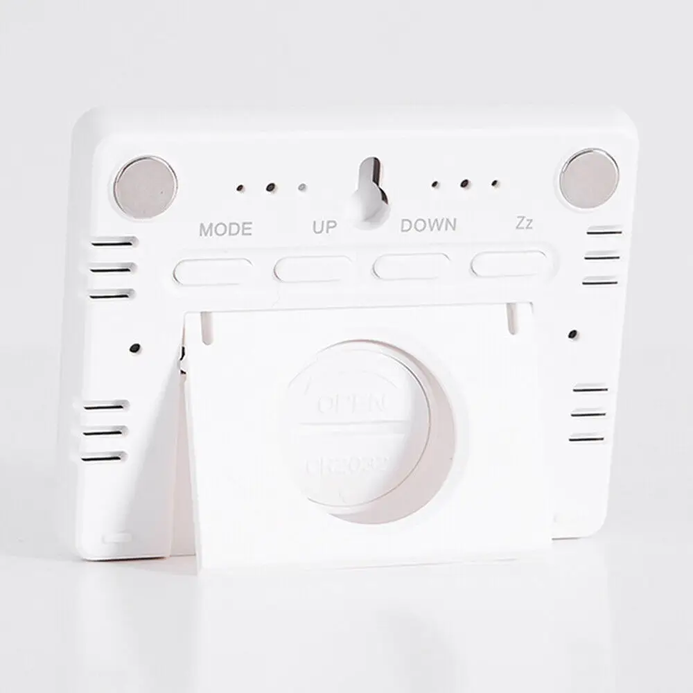 Ultra Thin Alarm Clock LCD Large Screen Digital Temperature Hygrometer Simple Alarm Clock Magnetic Design Desk Decoration Clocks