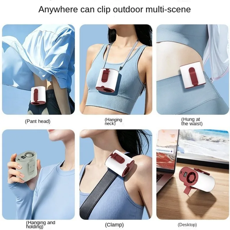 

AC93-4-In-1 Portable Waist Fan With USB Charging, Long Battery Life For Outdoor Sports