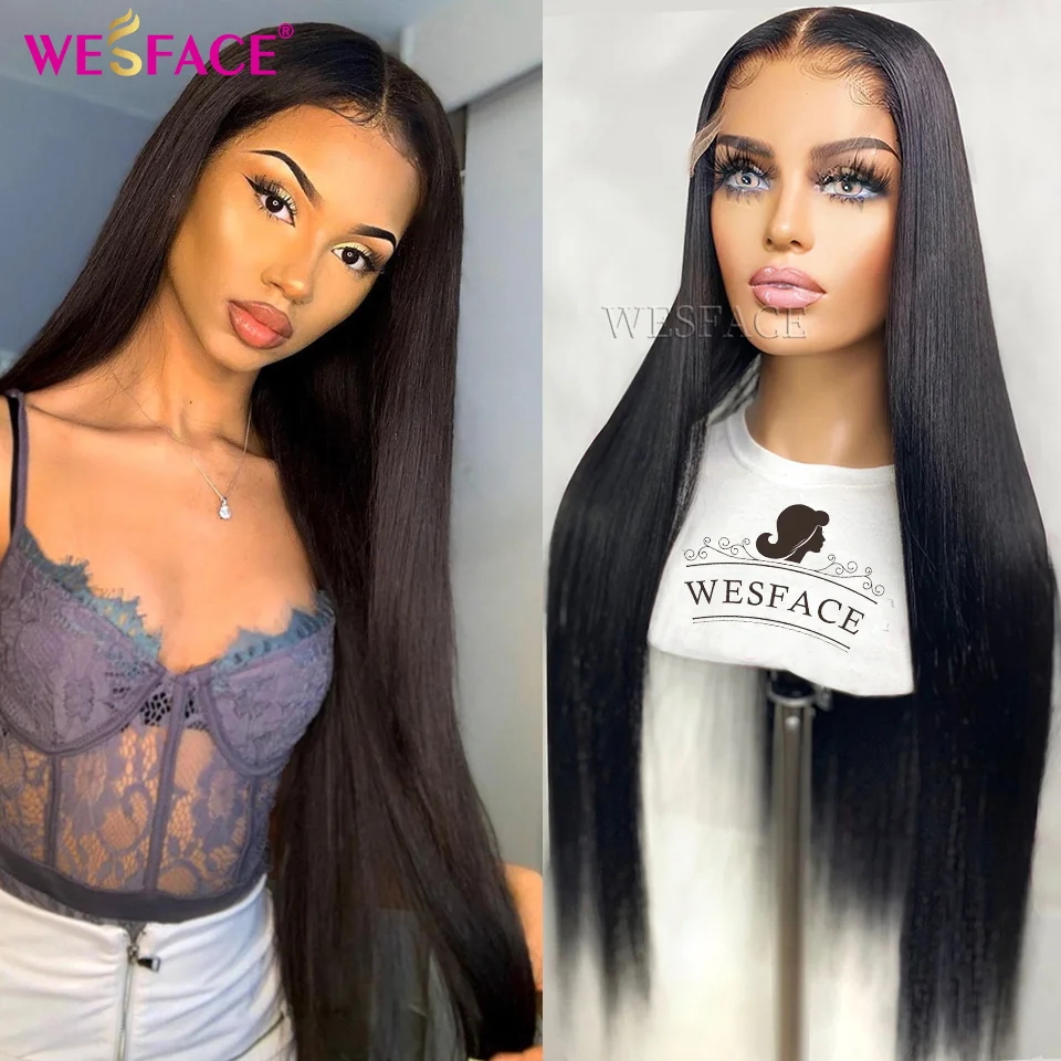 

HD Lace Frontal Wig Straight Transparent 13x4 Lace Front Human Hair Wigs Brazilian PrePlucked Bone 4x4 Closure Wig For Women