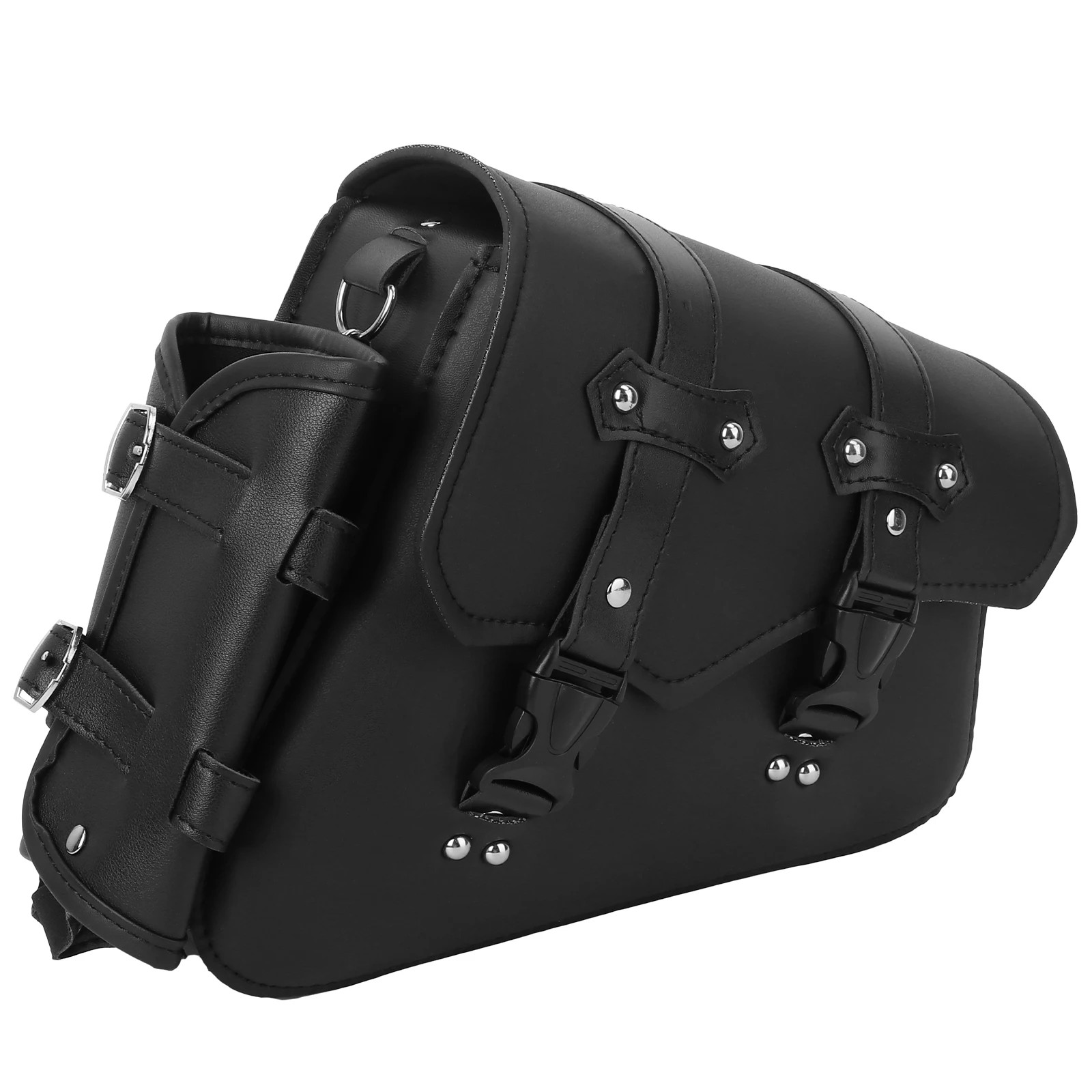 

1pc Large PU Case for Bike Black Swingarm Side Pu Motorcycle Side Motorcycle Tool Bag Bag Saddlebag Storage