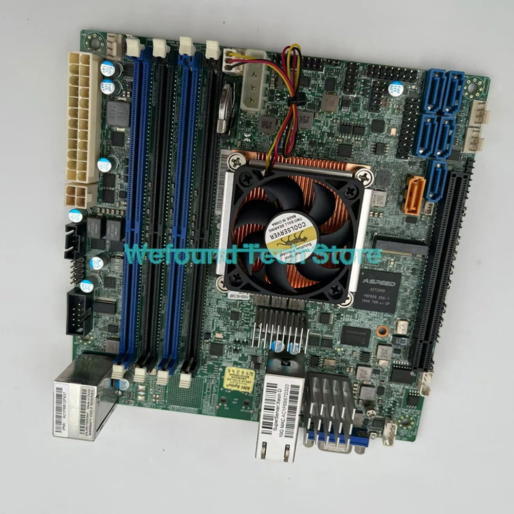 High Quality - Fast Shipping Hot Sale High Quality Server Motherboard  X10SDV-16C-TLN2F ITX DDR4 128GB