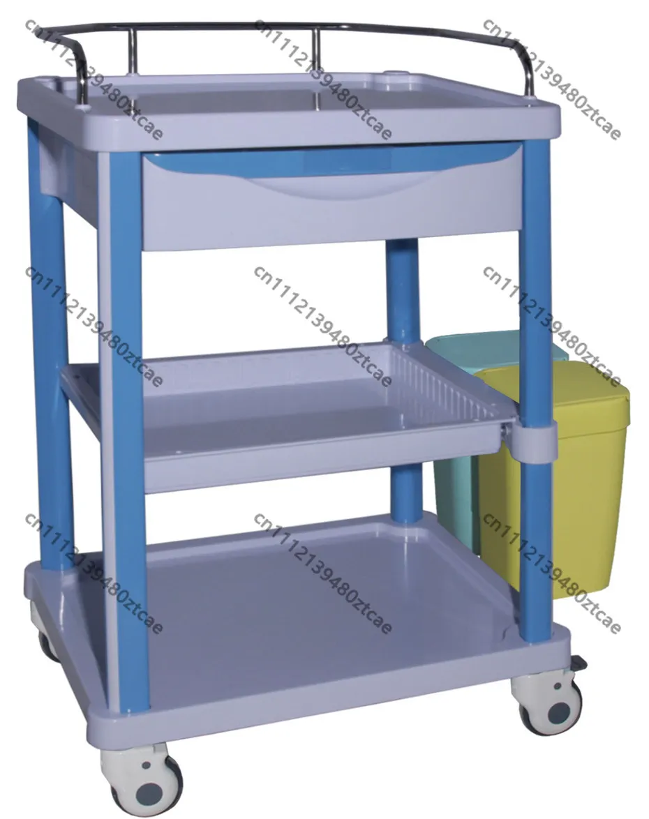 ABS Medical Emergency Trolley,  Mobile Cart for Operating Room, Nurse Utility Cart, Medicine Delivery and Treatment Use