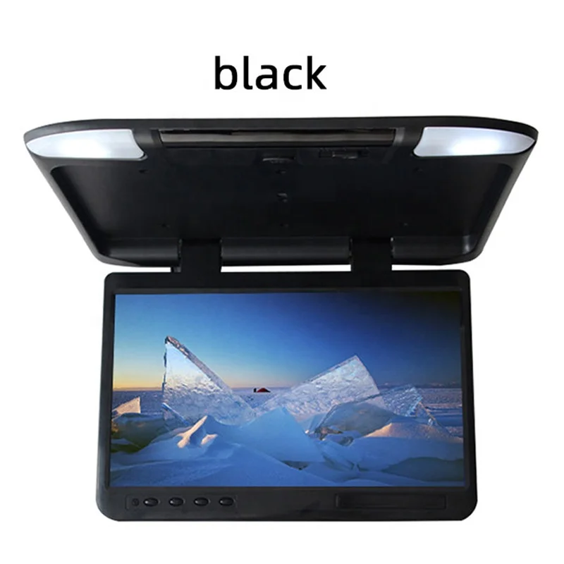 

22 Inch Car Monitor 1080P HD LCD Screen Car Video Players Flip Down Auto Ceiling TV Roof Mount Display HDNI USB FM RV Big Size