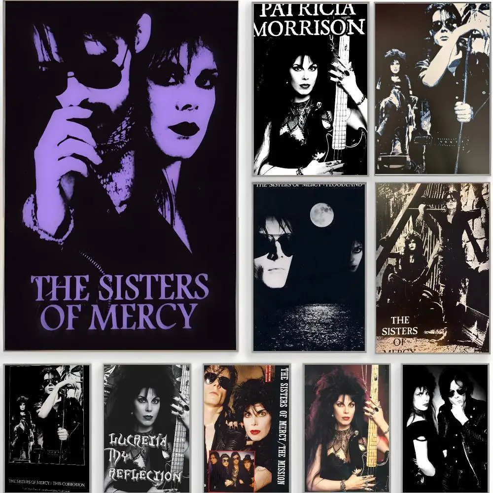 goth rock The Sisters of Mercy Poster Classic Wall Art  Home Decor  Peel and Stick Unframed