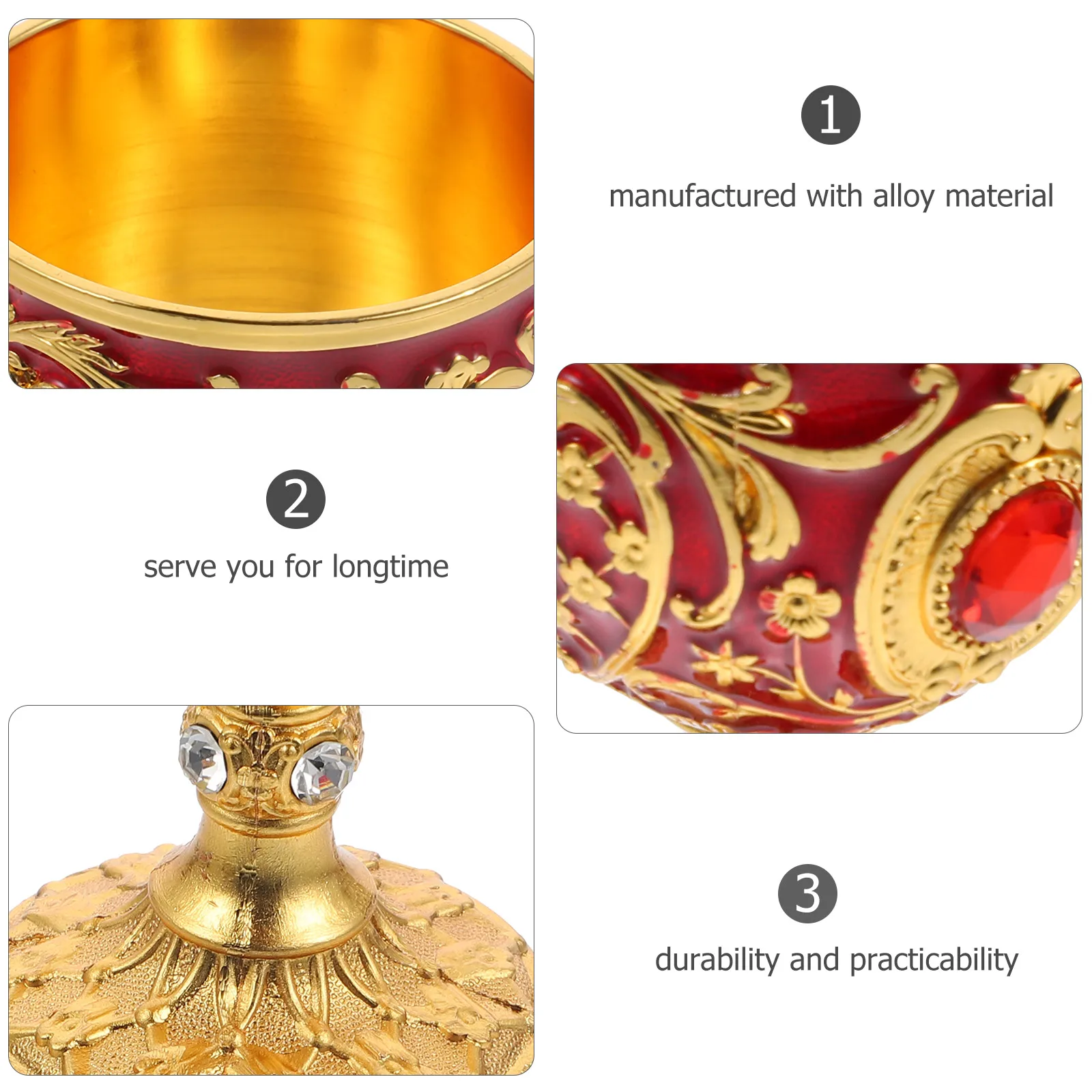 

Metal Small Cup 30ml Drinkware Red Party Man Stable Alloy Lolita Glasses For Women Glass Home Decor Kitchen