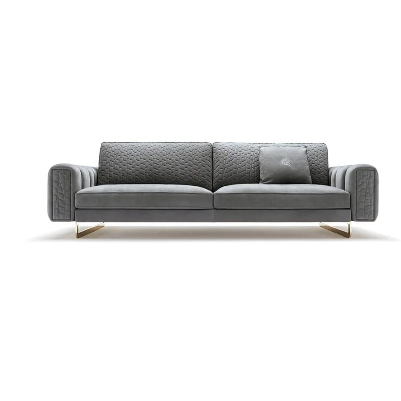 

Postmodern style high-end light luxury fabric sofa large apartment living room sofa combination