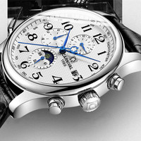 Carnival Brand Automatic Watch Fashion Luxury Waterproof Calendar Moon Phase Mechanical Wristwatches for Man Clock Reloj Hombre