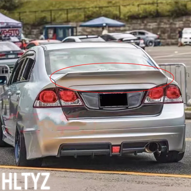 

For Honda Civic 8th Gen 2006-2011 GT Style Carbon Fiber Rear Wing Spoiler Roof & Trunk Decorative High-Quality Accessory