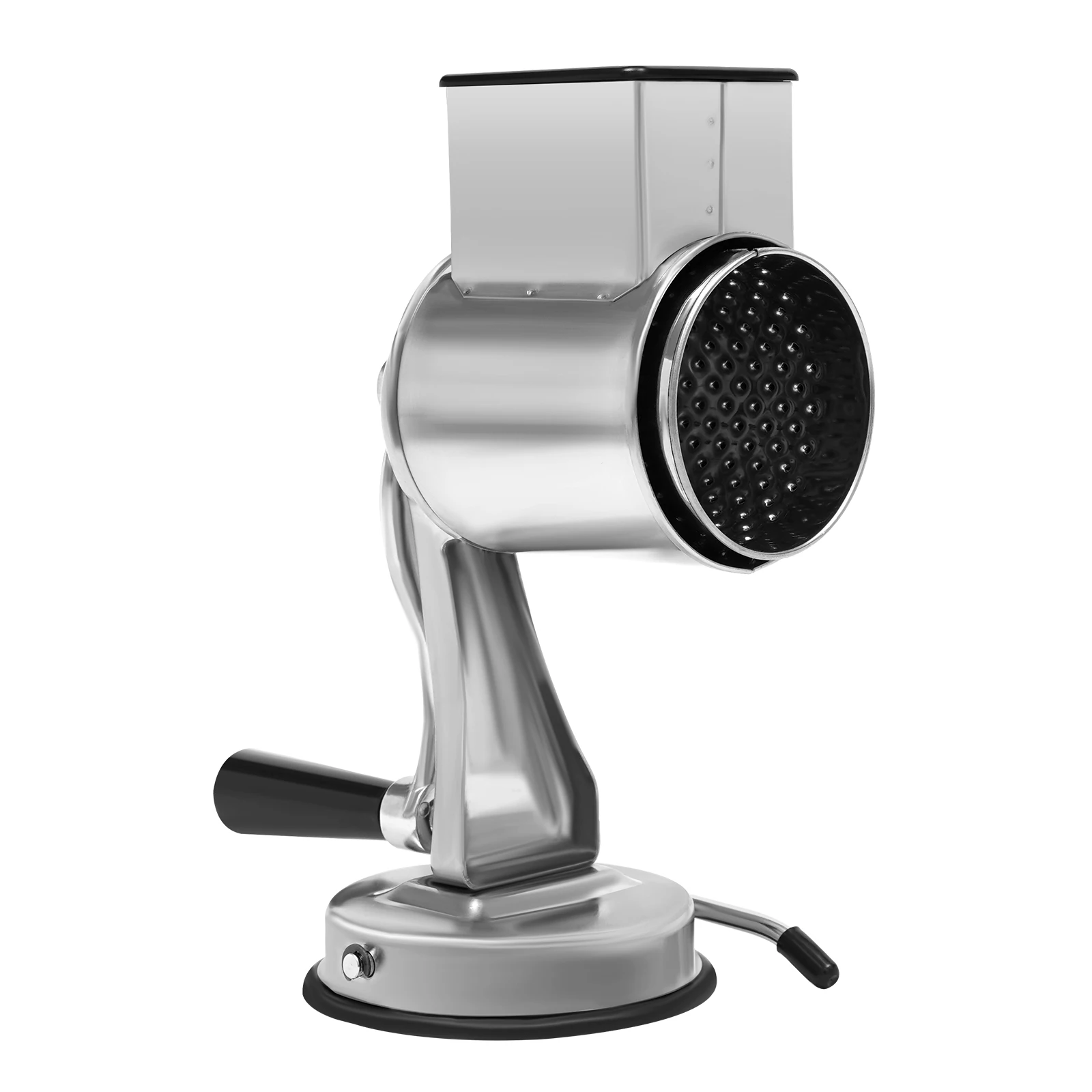 

Manual Stainless Steel Rotary Grater Drum Grater Manual Vegetable Slicer Countertop with 5 Different Blades for Slicing