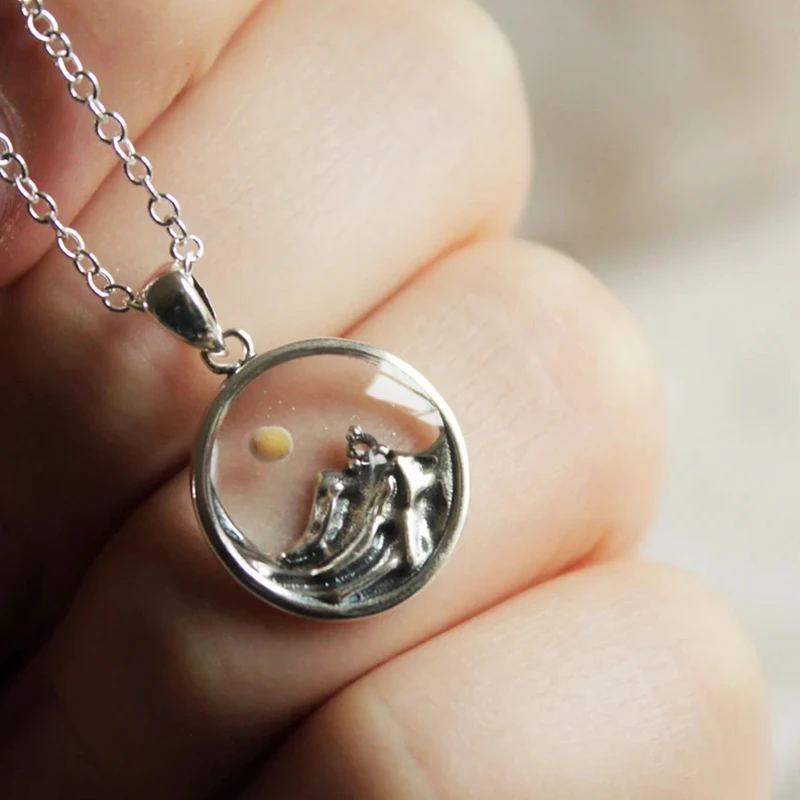 1 قلادة بذور الخردل الجبلية للرجال - مجوهرات مسيحية أنيقة تحت عنوان الجبال، تحديد الإيمان والقوة هدية العيد