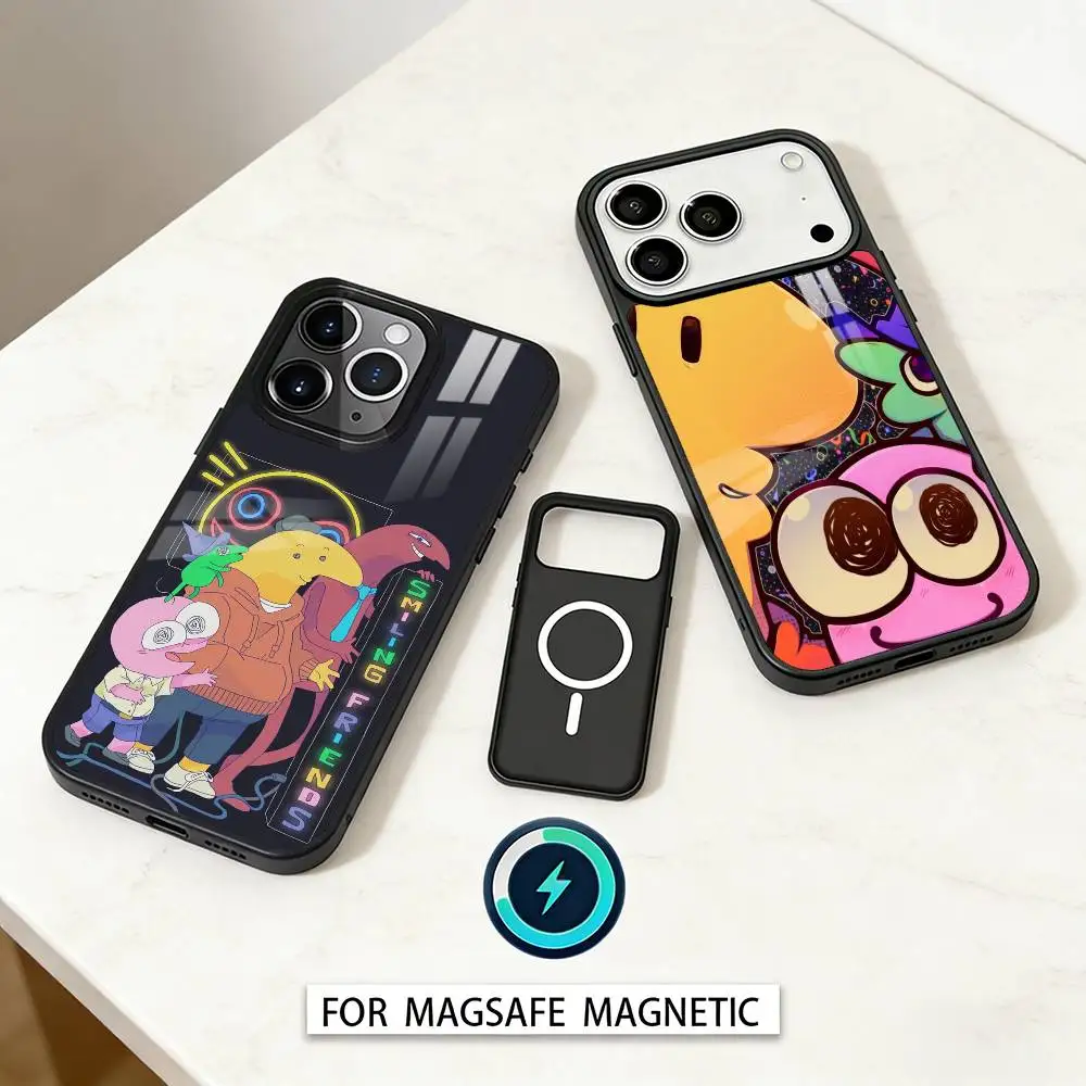 

S-Smiling F-Friends Pim Charlie Phone Case For iPhone 17,16,15,14,13,12,Pro,Max For Magsafe Magnetic Wireless Charging