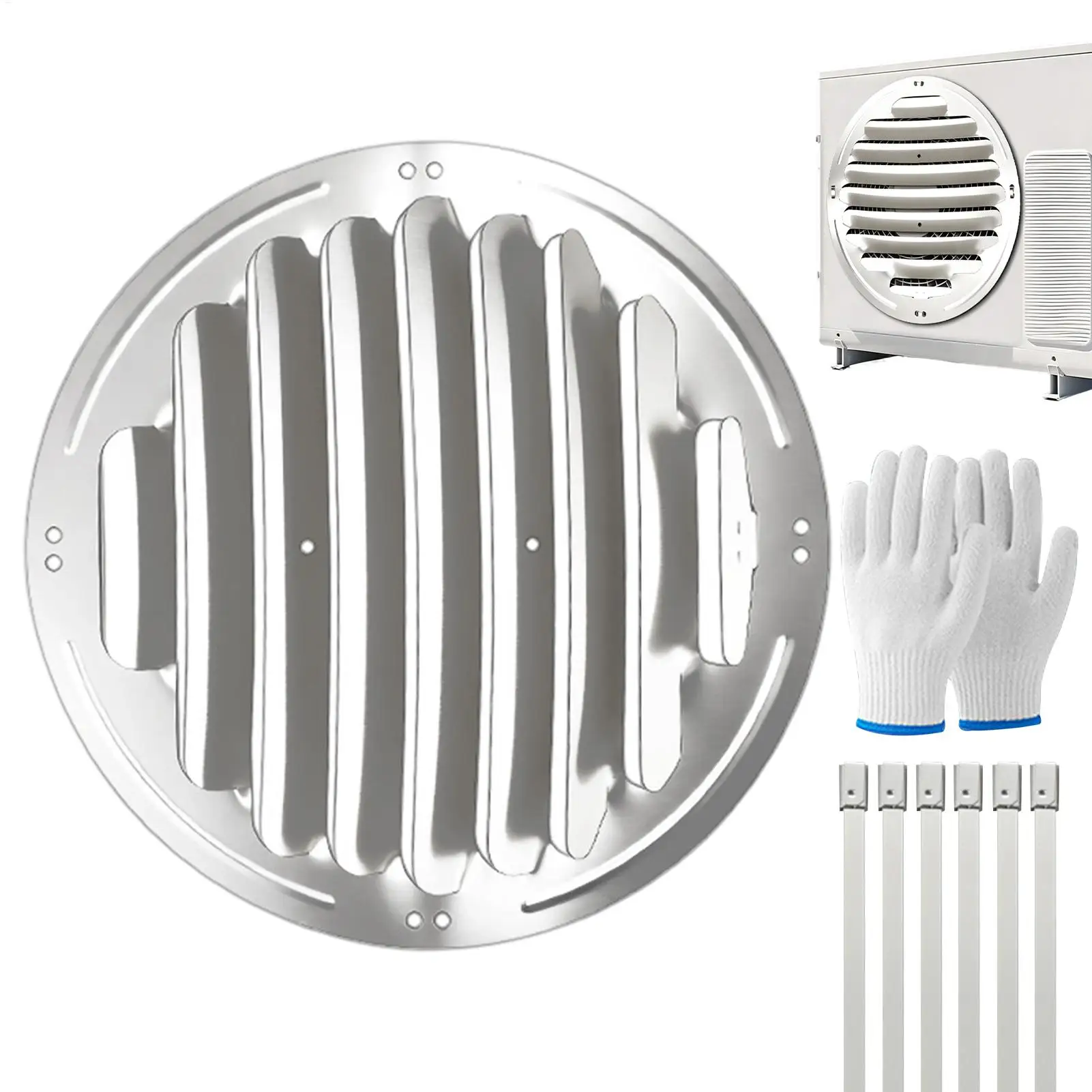 Outdoor AC Unit Wind Deflector Anti-Direct Blow Air Guide Cover For Split AC Condenser, Heat Pump Exhaust Shield For Balcony