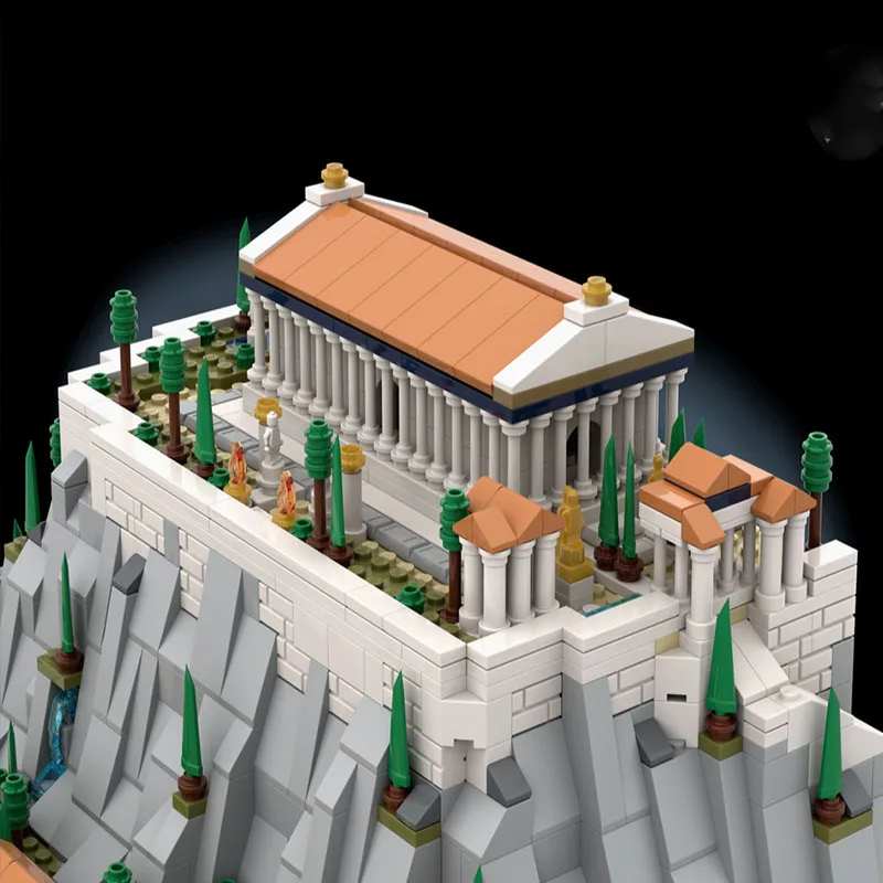 بقعة MOC-117805 أثينا أكروبوليس اللبنات بناء القلعة القديمة مدينة نموذج الطوب بناء هدية عيد ميلاد لتقوم بها بنفسك التجميع #2