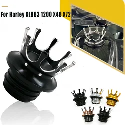 XL883 Motorcycle Crown Style Fuel Gas Tank Vented Decorative Oil Cap For Harle-y Sportster XL 883 1200 X48 X72 Dyna Touring Road
