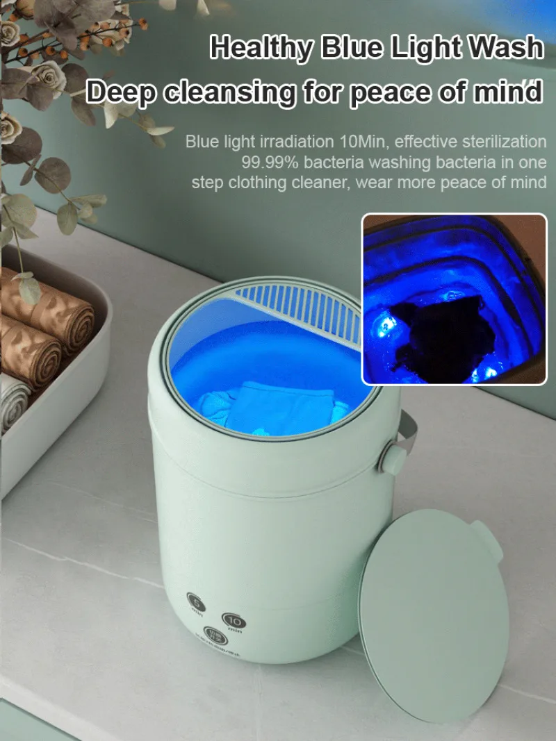 Light weight small automatic turbine portable special mini washing machine underwear socks washing Folding Washing Machine