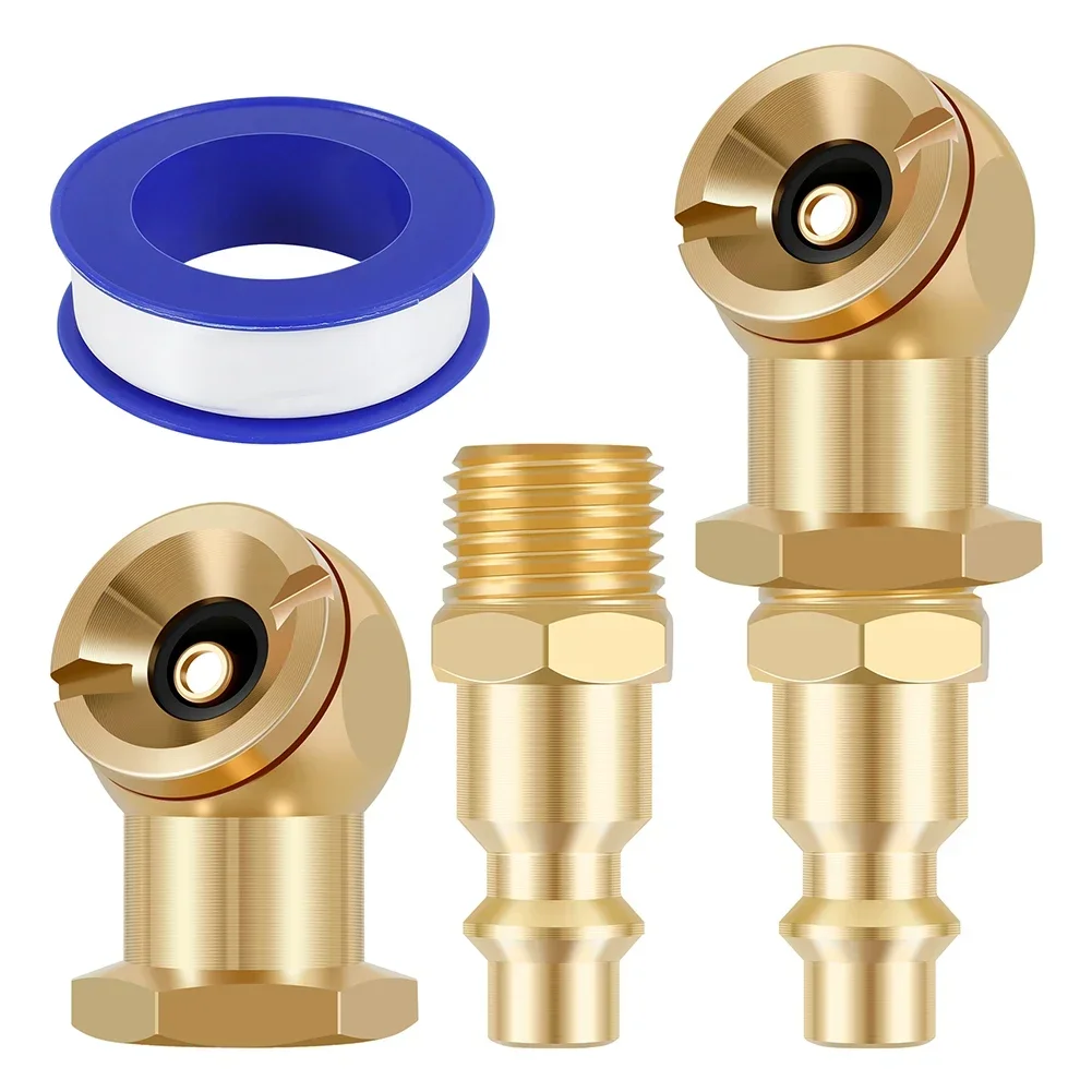 2Pcs Ball Inflator Brass 1/4inch FNPT Closed Ball 300PSI Quick Plug Ball Inflation Chuck For Air Pressure Air Pump Accessories