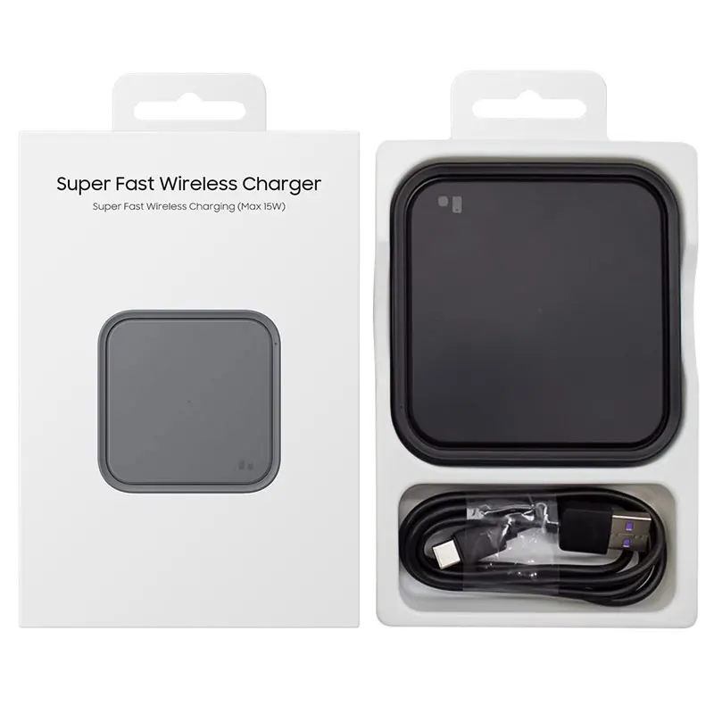 15W Fast Wireless Charger Pad for Galaxy S24 S23 S22 S21 S20 Ultra S10 S9 S8 Plus Note 9 10 20 FE Z Flip Fold 6 5 4 3 2 EP-P2400