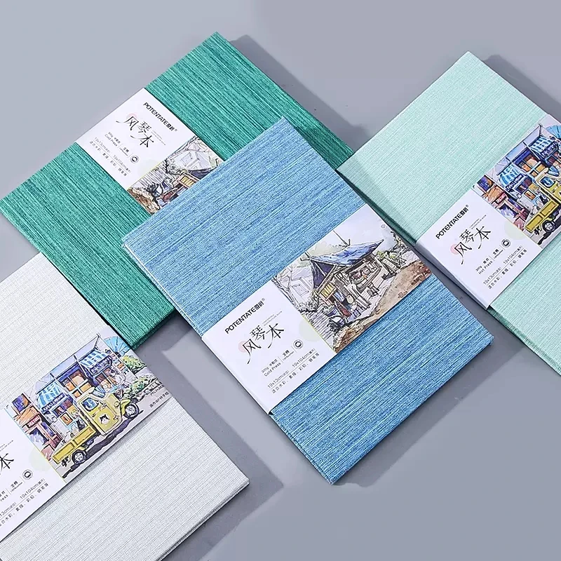 potentate A5 watercolor paper 100% Cotton 300gsm Artist watercolor drawing paper marker pen book Foldable watercolor organ book